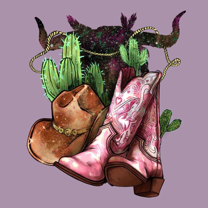 Cowgirl Boots Hat Horns Cactus Heavyweight Hoodie by HowdyJamesFarm | Teevron