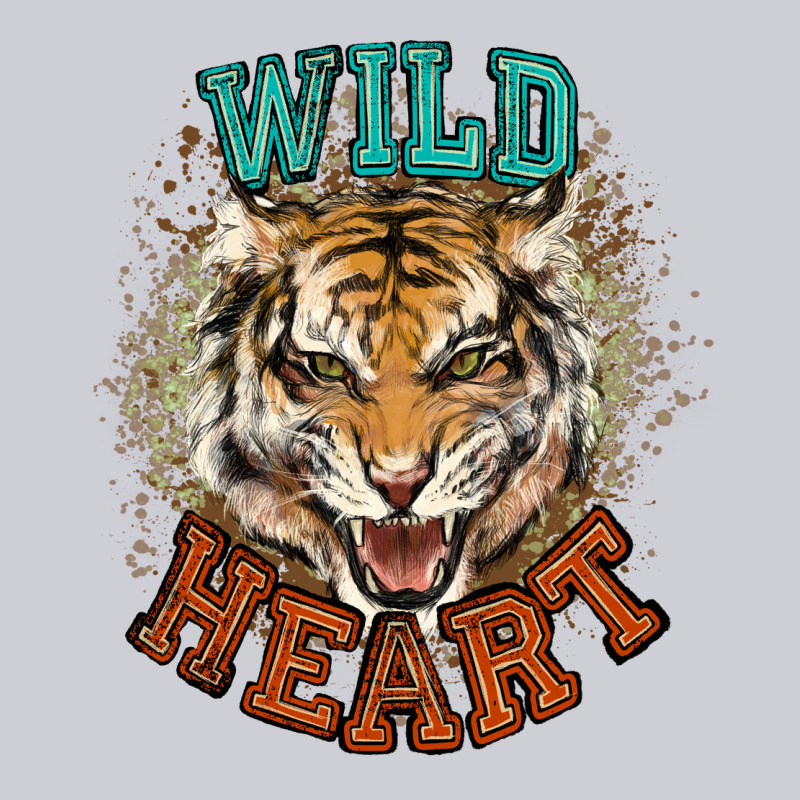 Wild Heart Tiger College Western Heavyweight Sweatshirt by NancyCooperArtShop | Teevron