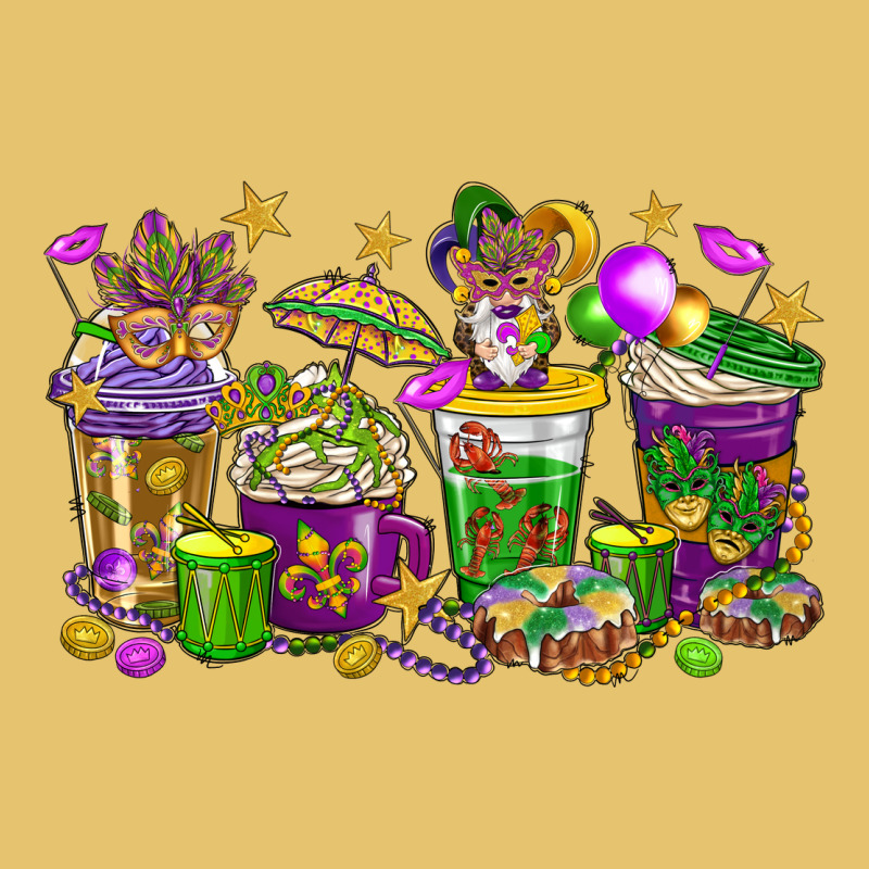 Mardi Gras Coffee Cups Premium Sweatshirt by HowdyJamesFarm | Teevron