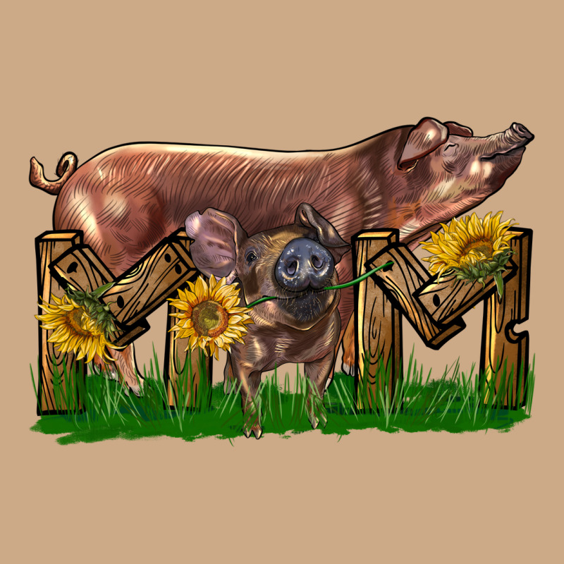 Western Mom With Duroc Pig And Baby Pig Vintage Hoodie by LillyAllenDesigns | Teevron