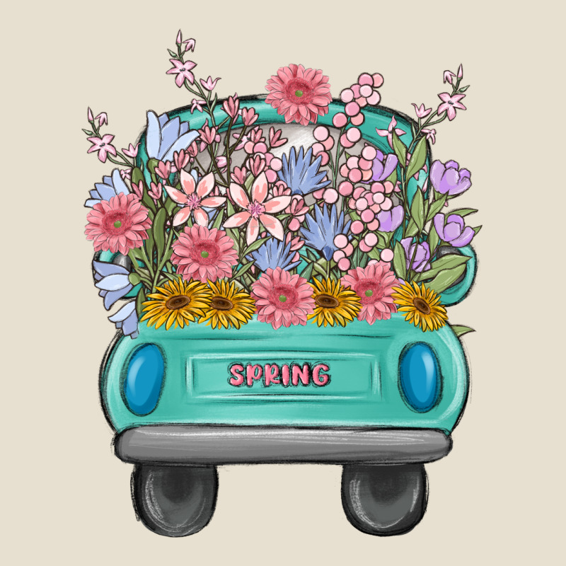 Truck With Flowers Malia Urban Heavy Tee by MaliasSmallBusiness | Teevron