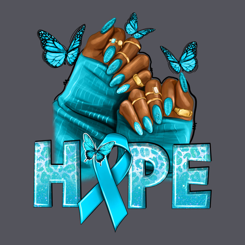 Hope Tealribbonovarian Cancer Nails Vintage Hoodie by NancyCooperArtShop | Teevron