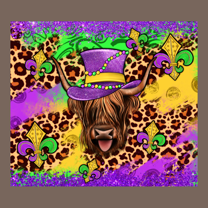 Highland Cow Mardi Gras Tumbler Premium Hoodie by JahusDesignShop | Teevron