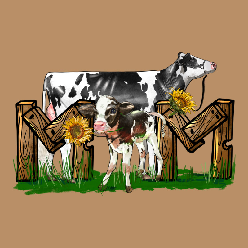 Western Holstein Cow And Baby Cow Mom Vintage Hoodie by LillyAllenDesigns | Teevron