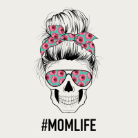Pink Flower On Cyan Background Mom Skull Zipper Hoodie | Teevron