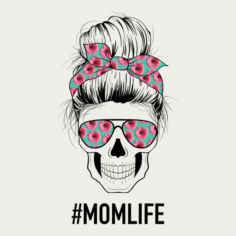 Pink Flower On Cyan Background Mom Skull Zipper Hoodie by Bettercallsaul | Teevron