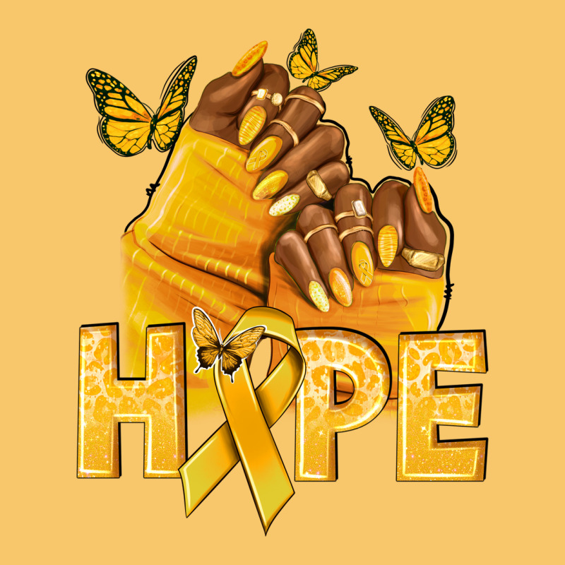 Hope Yellowribbonchildhood Cancer Nails Vintage Hoodie by NancyCooperArtShop | Teevron