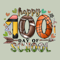 Happy 100 Americana Football Basketball Day Of Sch Ladies Tee | Teevron