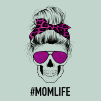 Purple Glitter, Leopard Patterned Mom Skull Zipper Hoodie | Teevron