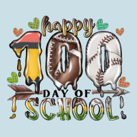 Happy 100 Day Of School American Football Baseball Ladies Tee | Teevron