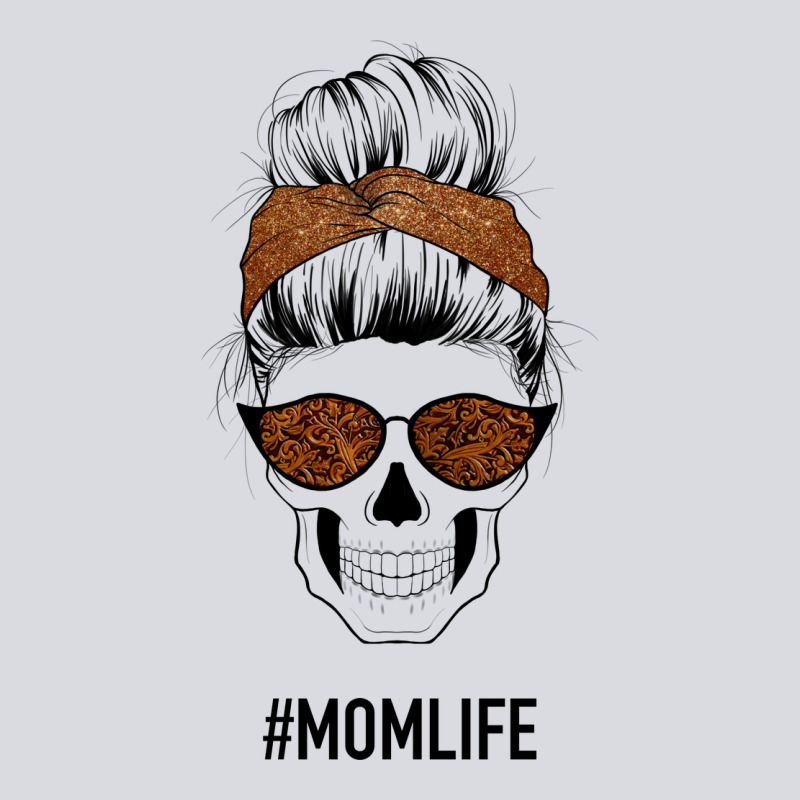 Brown Glitter, Western Vintage Patterned Mom Skull Zipper Hoodie by Bettercallsaul | Teevron