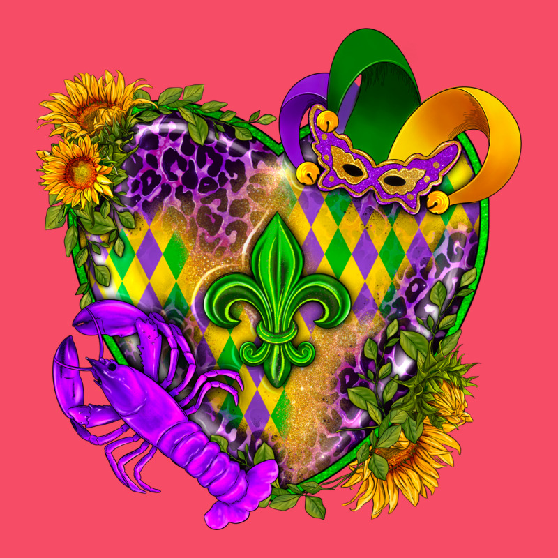 Mardi Gras Heart Premium Sweatshirt by HowdyJamesFarm | Teevron
