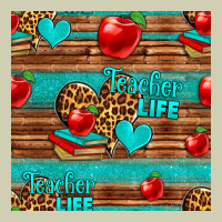 Teacher Life Seamless Pattern Heavy Core Tee | Teevron