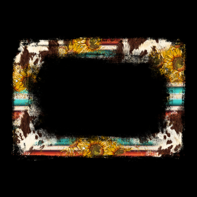Western Serape Sunflower Background Frame Heavyweight Sweatshirt by NancyCooperArtShop | Teevron