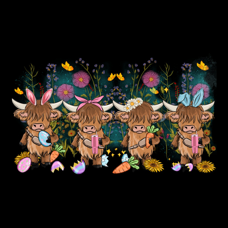Easter Day Baby Highland Cow Urban Heavy Tee by MaliasSmallBusiness | Teevron