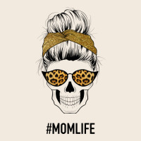 Yellow Glitter, Leopard Pattern Mom Skull Zipper Hoodie | Teevron
