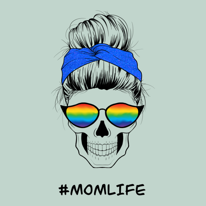 Blue Glitter Rainbow Mom Skull Zipper Hoodie by Bettercallsaul | Teevron