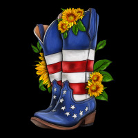 American Cowboy Boot With Sunflower Ladies Tee | Teevron