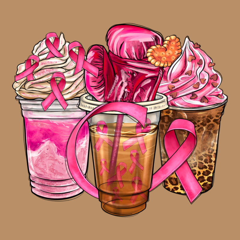 Breast Cancer Coffee Cups Vintage Hoodie by NancyCooperArtShop | Teevron