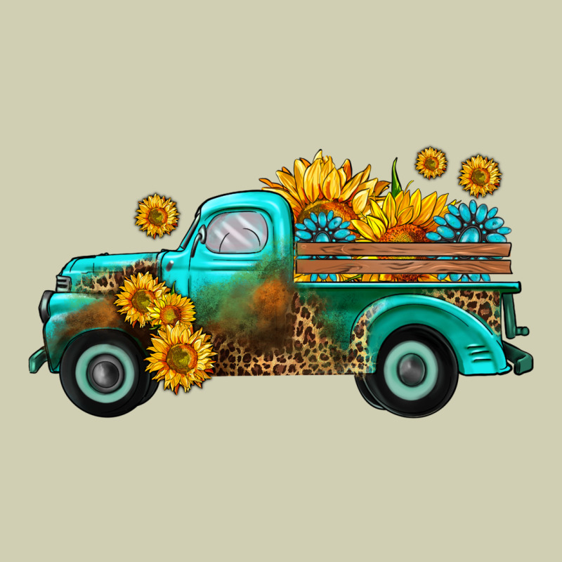 Farm Truck With Sunflower Heavy Core Tee by HRA Design Shop | Teevron