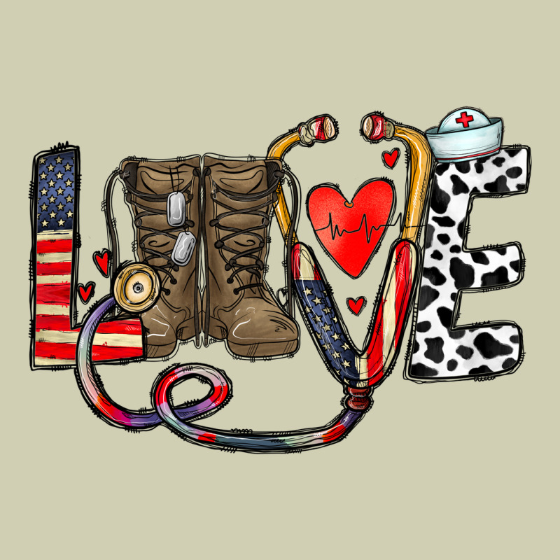 America Nurse Heavy Core Tee by CowhideDigitalArt | Teevron