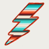 Teal And Orange Serape Lightning Zipper Hoodie | Teevron