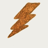 Western Vintage Pattern Lightning Zipper Hoodie | Teevron