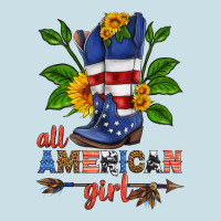 All American Girl Cowboy Boot With Sunflower Ladies Tee | Teevron