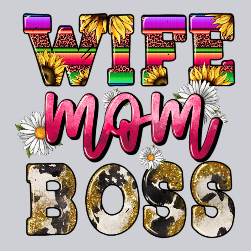 Wife Mom Boss Daisy Heavyweight Sweatshirt by NancyCooperArtShop | Teevron