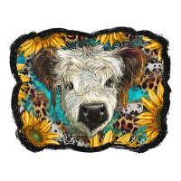 white scottish calf with sunflowers western  background | Teevron