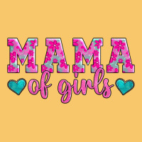 Mama Of Girls Floral Pattern Turquoise Heart Vintage Hoodie | Teevron