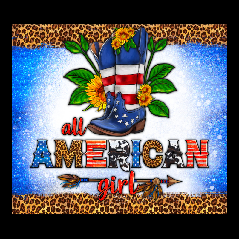 All American Girl Ladies Tee by HRA Design Shop | Teevron