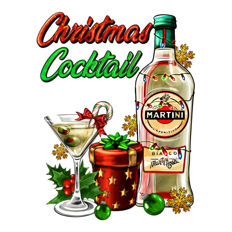 Christmas Cocktail Martini And Gift Premium Tee by AdoDesignShop | Teevron