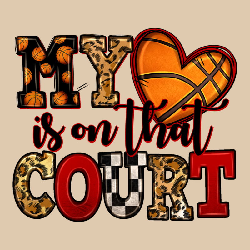 My Heart Is On That Court Basketball Red And Black Heavyweight Sweatshirt by NancyCooperArtShop | Teevron