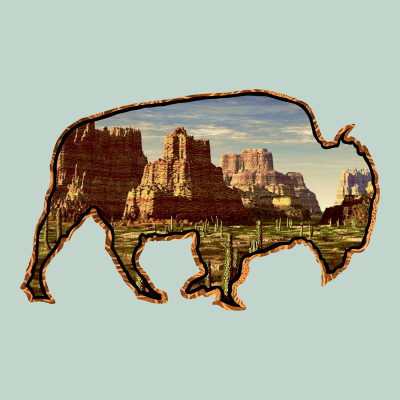 Bison Silhouette Desert Landscape Zipper Hoodie by Bettercallsaul | Teevron