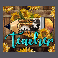 Western Teacher Pencil With Sunflowers Vintage Hoodie | Teevron