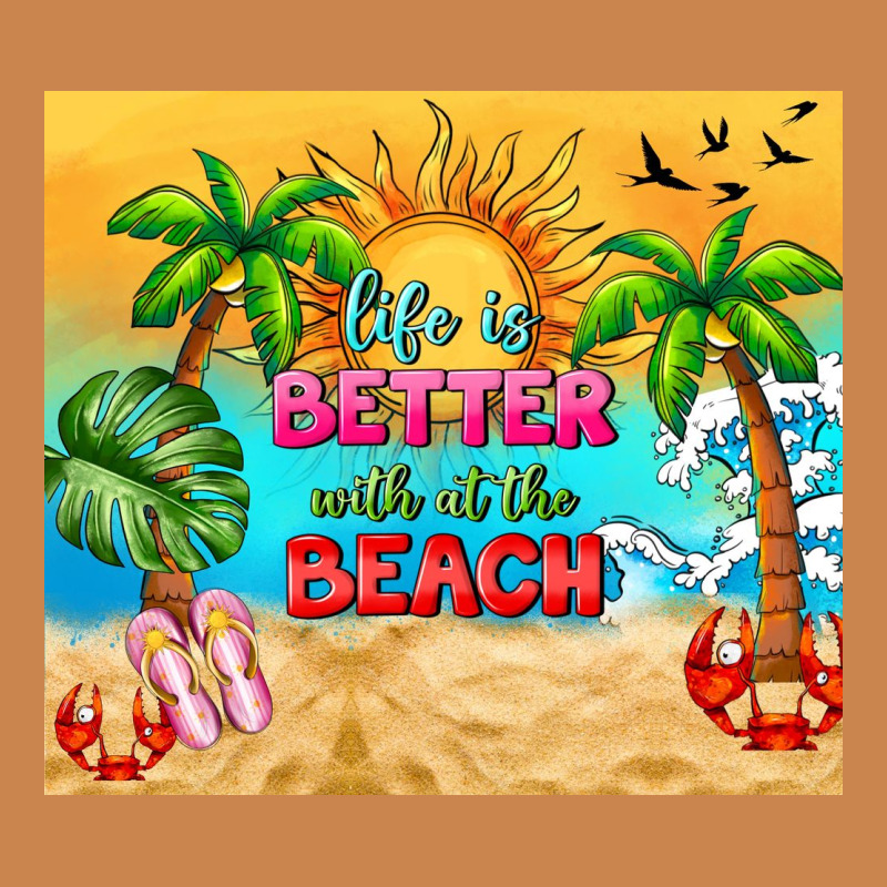 Life Is Better With At The Beach Heavyweight Hoodie by TumblerDesignByShophia | Teevron