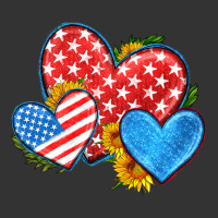 usa flag hearts with sunflower | Teevron