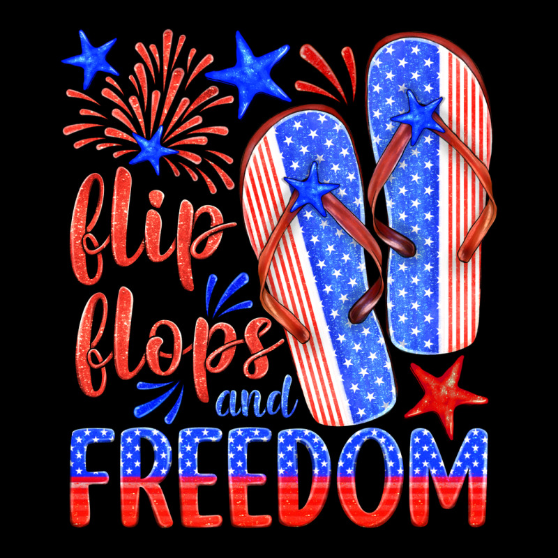Flip Flops And Freedom Ladies Tee by HRA Design Shop | Teevron