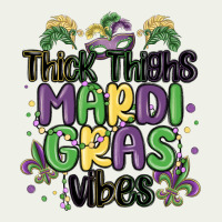 Thick Thighs Mardi Gras Vibes Urban Heavy Tee | Teevron
