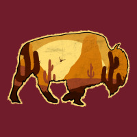 Desert Landscape Bison Silhouette Zipper Hoodie | Teevron