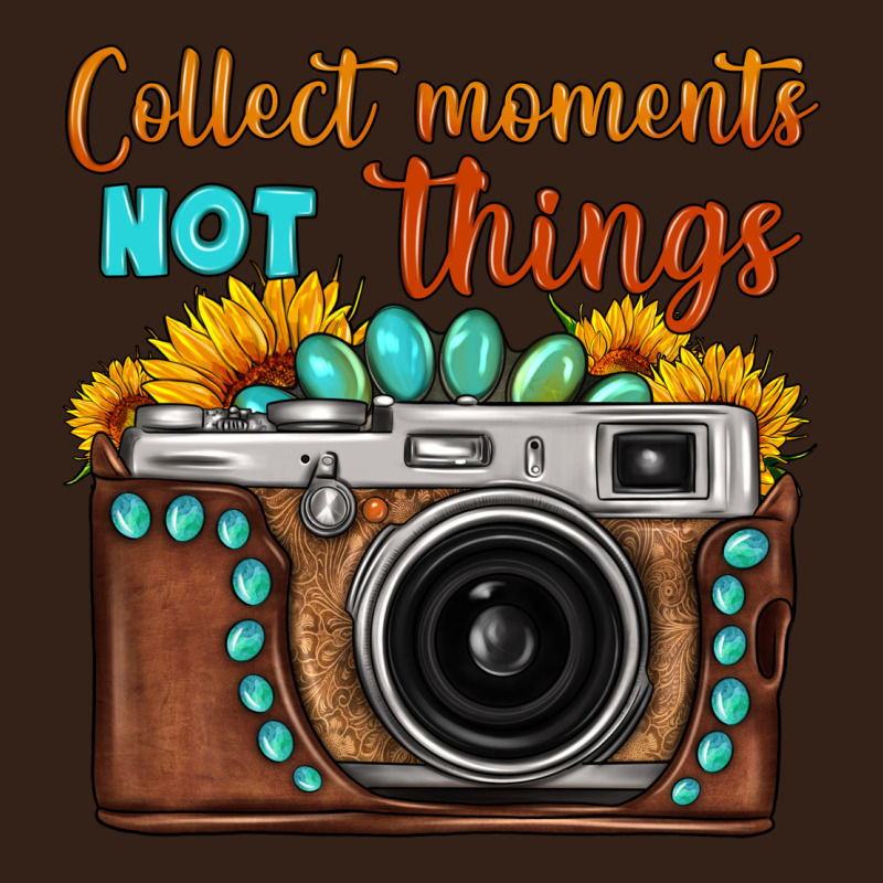 Collect Moments Not Things Sunflower Gemstone Vintage Camera Heavy Core Tee by FaDigitalArtStudio | Teevron