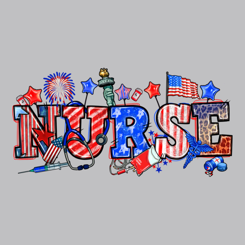 4th Of July Nurse Long Sleeve Tee by NancyCooperArtShop | Teevron