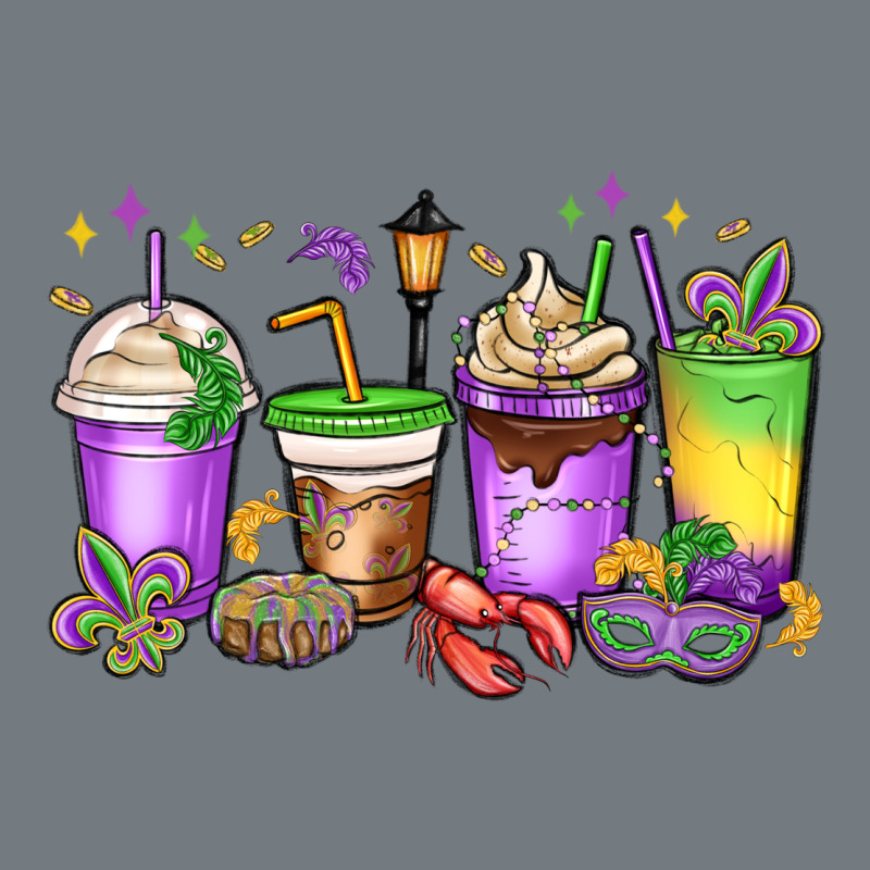 Mardi Gras Coffee Cups Heavyweight Sweatshirt by MaliasSmallBusiness | Teevron