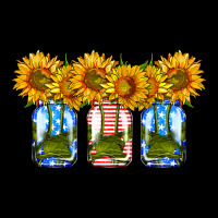 American Sunflower Mason Jar Ladies Tee | Teevron