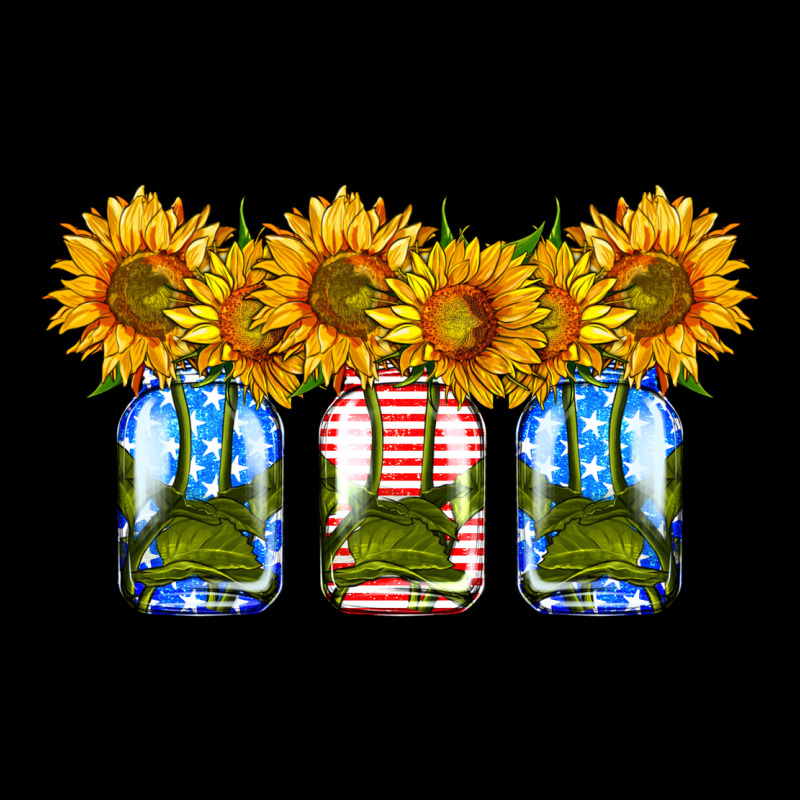 American Sunflower Mason Jar Ladies Tee by HRA Design Shop | Teevron