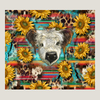 White Scottish Calf And Sunflowers Heavy Core Tee | Teevron