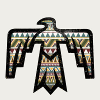 Western Green Aztec Thunderbird Zipper Hoodie | Teevron