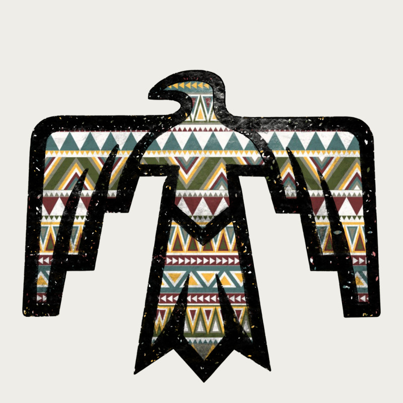 Western Green Aztec Thunderbird Zipper Hoodie by Bettercallsaul | Teevron
