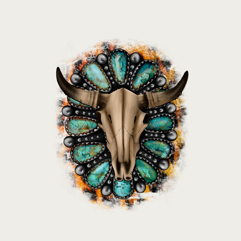 Western Gemstone Bull Skull Zipper Hoodie by Bettercallsaul | Teevron